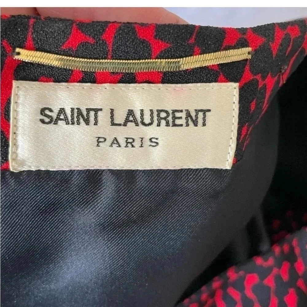 Saint Laurent black hearts shift mini dress - Picture 8 of 10